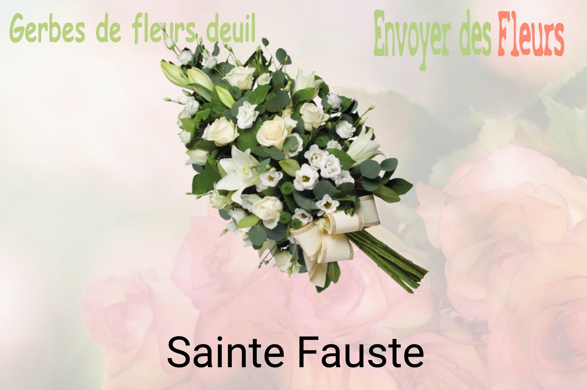 Gerbe de fleurs de deuil livrée à Sainte-Fauste